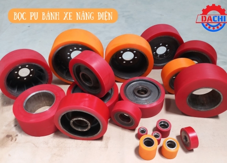 Dịch vụ Bọc PU, đắp vỏ bánh xe nâng điện giá rẻ