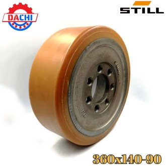 Bánh lái PU xe nâng Still 360x140-90mm