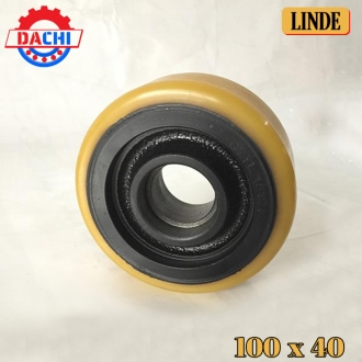 Bánh phụ xe nâng điện PU LINDE 100 x 40mm