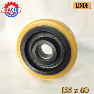 Bánh phụ xe nâng điện Pu LINDE 125 x 40mm