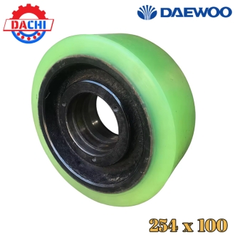 Bánh tải PU 254*100m cho xe nâng điện Daewoo