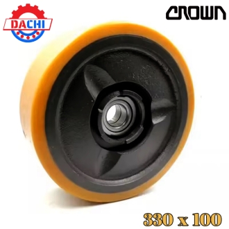 Bánh tải PU xe nâng Crown 330 x 100mm