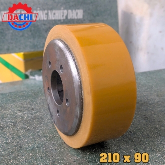 Bánh xe nâng điện PU 210x90 phôi gang