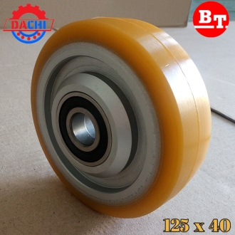 Bánh xe Pu xe nâng điện BT 125x40-50-20mm