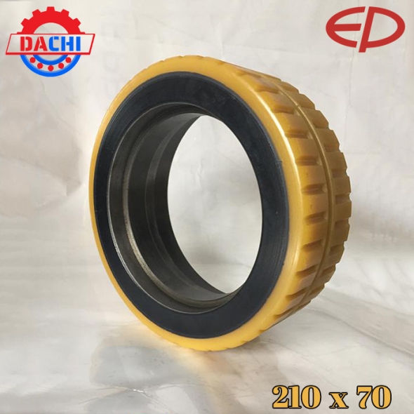 Bánh Lái PU Của Xe Nâng Điện EP 210 X 70mm có vân
