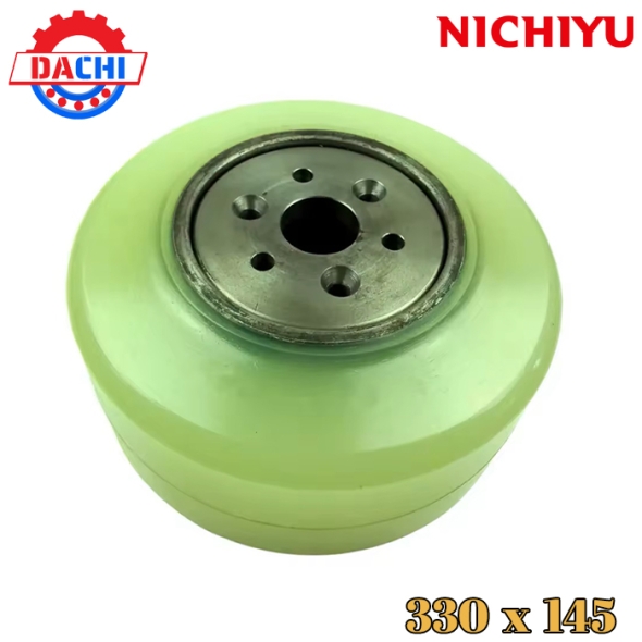 Bánh lái PU xe nâng điện NICHIYU 330x145mm