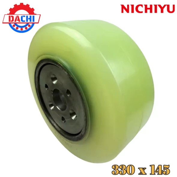 Bánh lái PU xe nâng điện NICHIYU 330x145mm