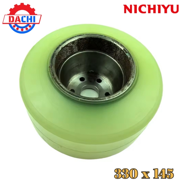 Bánh lái PU xe nâng điện NICHIYU 330x145mm