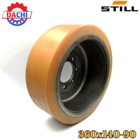 Bánh lái PU xe nâng Still 360x140-90mm