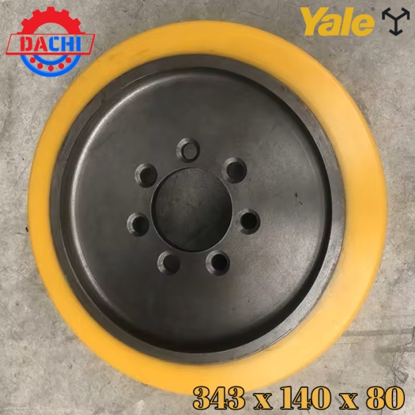 Bánh lái PU xe nâng YALE 343x114x80 mm