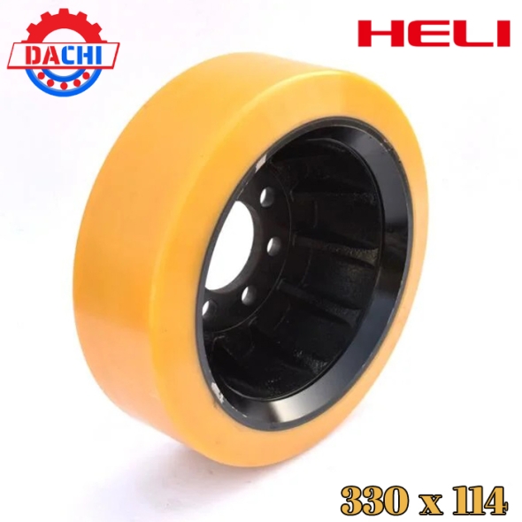 Bánh lái Xe Nâng Điện Pu Heli 330 x 114mm