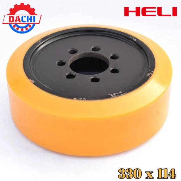 Bánh lái Xe Nâng Điện Pu Heli 330 x 114mm