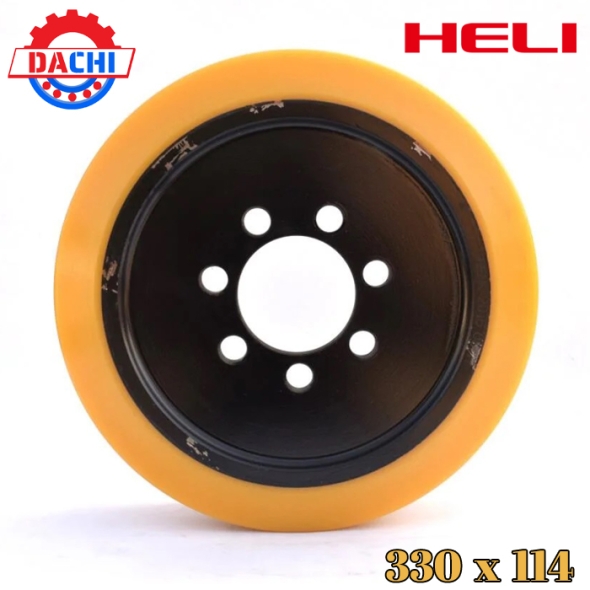 Bánh lái Xe Nâng Điện Pu Heli 330 x 114mm