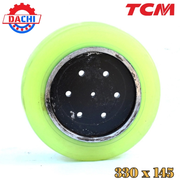 Bánh lái xe nâng điện TCM 330 x 145 x 194mm vật liệu PU