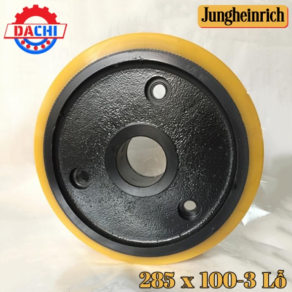 Bánh Tải PU Xe Nâng Điện Jungheinrich 285 x 100-3 Lỗ