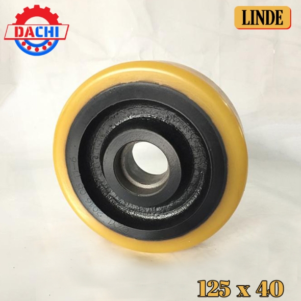 Bánh phụ xe nâng điện Pu LINDE 125 x 40mm