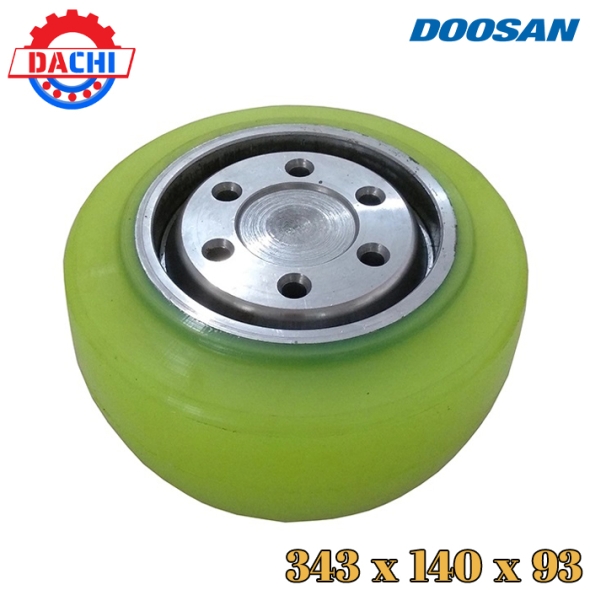 Bánh PU xe nâng điện Doosan 343x140x93mm