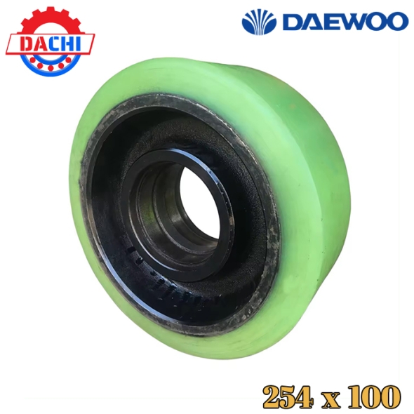 Bánh tải PU 254*100m cho xe nâng điện Daewoo