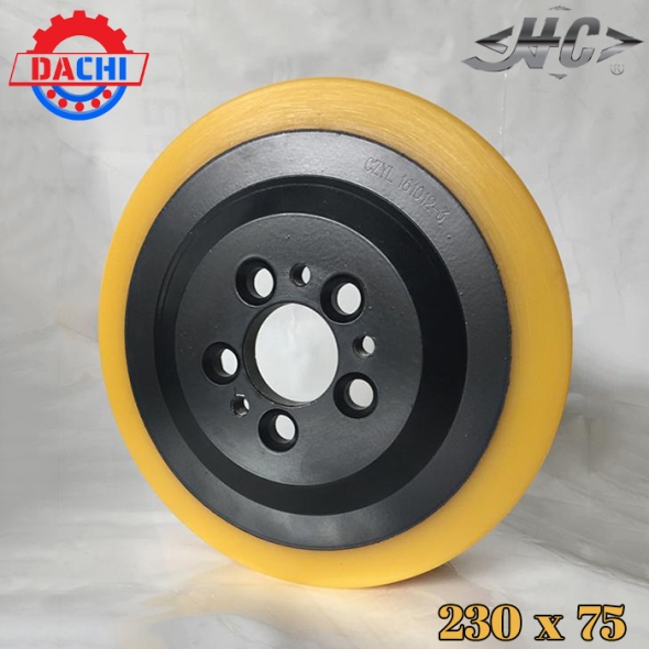 Bánh xe nâng điện PU hãng Hangcha 230 x 75mm