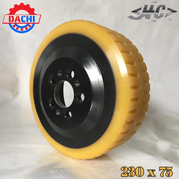 Bánh Xe Nâng Điện PU Hãng Hangcha 230 X 75mm loại có gờ