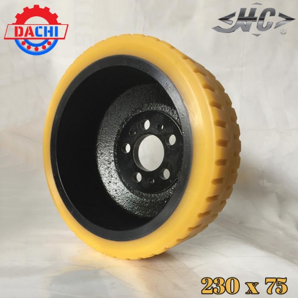Bánh Xe Nâng Điện PU Hãng Hangcha 230 X 75mm loại có gờ