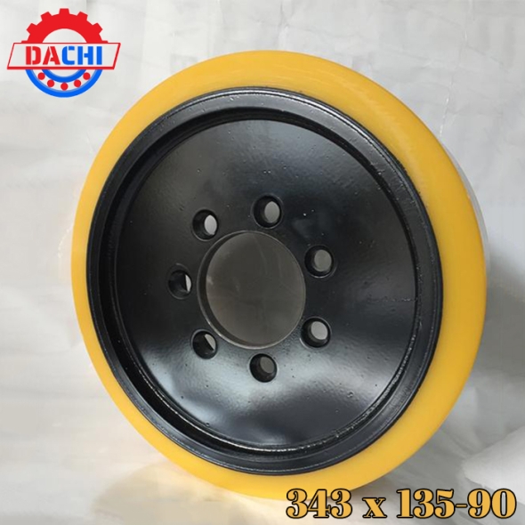 Bánh xe nâng điện PU hãng LINDE 343 x 135-90mm