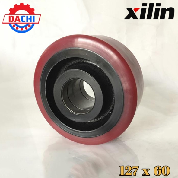 Bánh xe nâng điện PU hãng Xilin 127 x 60mm