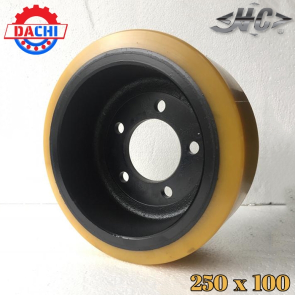 Bánh Xe Nâng Điện PU Hangcha 250 X 100mm 5 lỗ