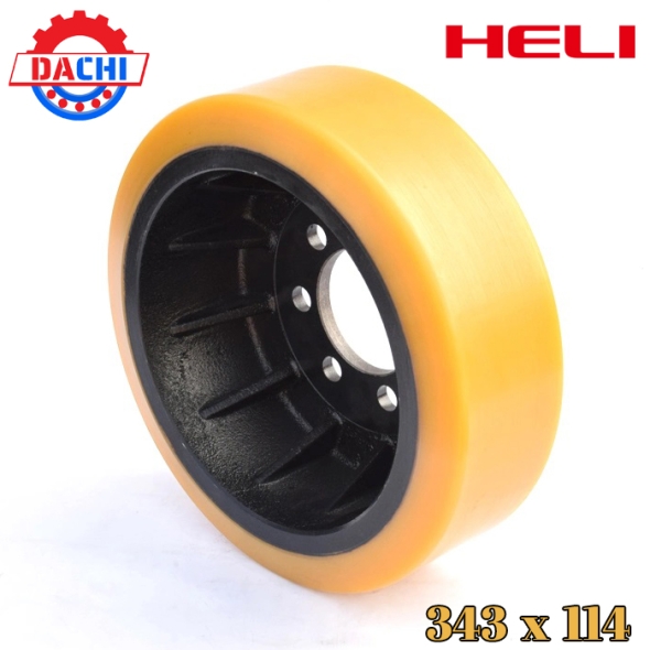 Bánh Xe Nâng Điện Pu Heli 343 x 114mm