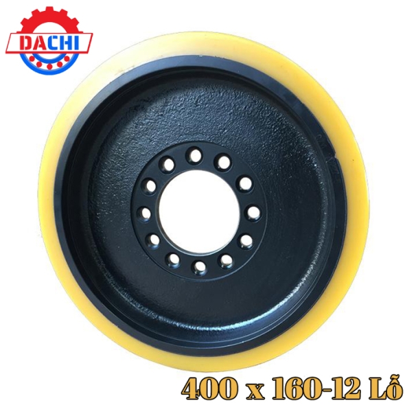 Bánh Xe Nâng Điện PU Hiệu Linde 400 X 160mm 12 Lỗ