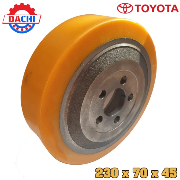 Bánh xe nâng điện PU Toyota 230 x 70 x 45mm