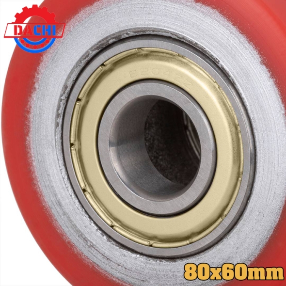 Bánh xe nâng tay pallet polyurethane 80x60mm