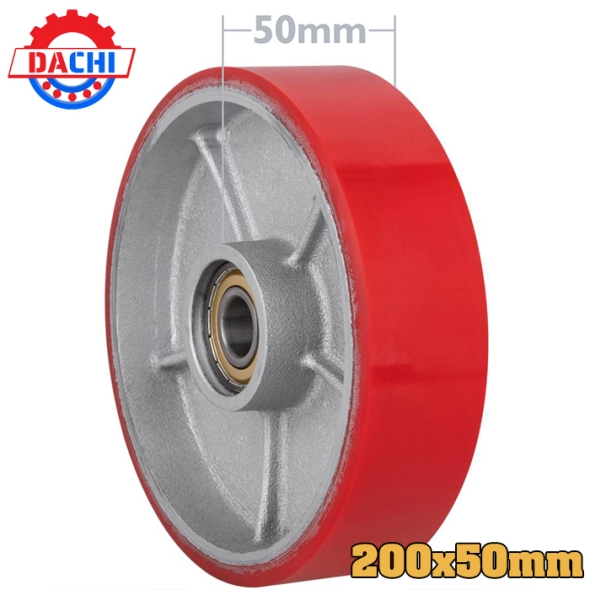 Bánh xe nâng tay PU 200x50mm