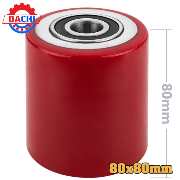 Bánh xe nâng tay bọc PU 80x80mm