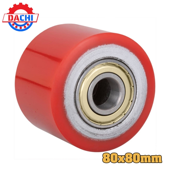 Bánh xe nâng tay bọc PU 80x80mm