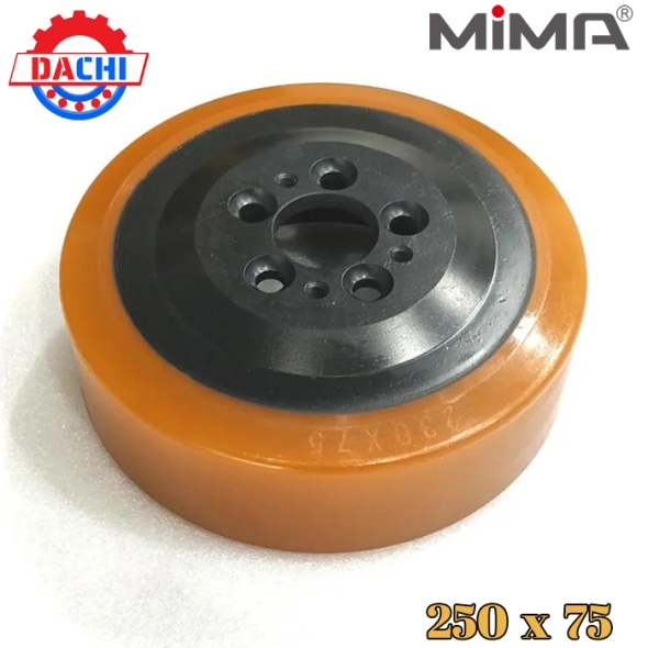 Bánh xe PU 250 x 75mm cho dòng xe nâng MIMA
