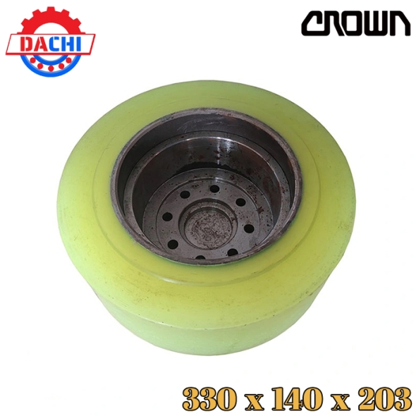 Phụ tùng Bánh lái xe nâng Crown PU 330 X 140 X 203mm