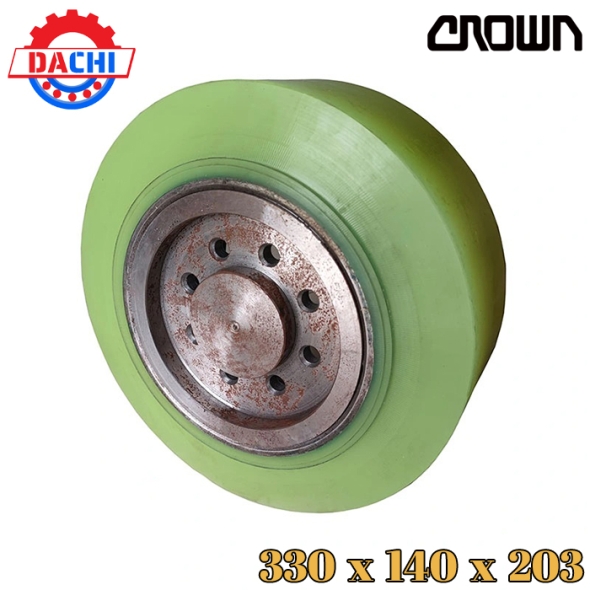 Phụ tùng Bánh lái xe nâng Crown PU 330 X 140 X 203mm